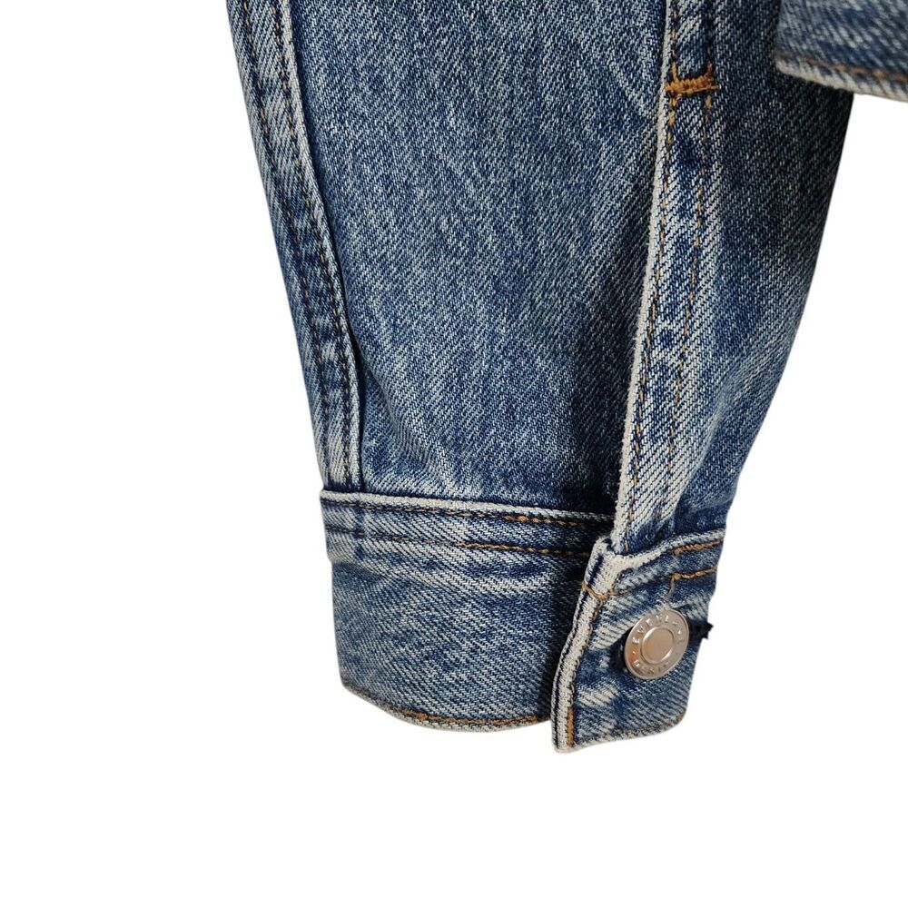 Everlane Jacket Womens XS Blue The Shrunken Denim Cropped Fit Tailored Cotton‎ - Picture 3 of 7